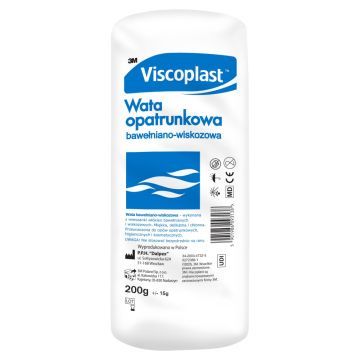 Viscoplast, wata opatrunkowa, bawełniano-wiskozowa, 200 g, 1 szt