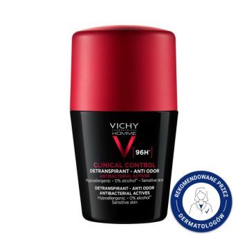 Vichy Homme Clinical Control, dezodorant, roll-on, 96 h, 50 ml