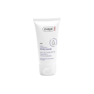 Ziaja Med Siemię Lniane, łagodzący krem do twarzy, ochrona średnia SPF 20, 50 ml