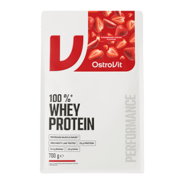 OstroVit 100% Whey Protein, proszek, kremowa truskawka, 700 g