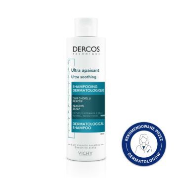 Vichy Dercos, szampon ultrakojący, włosy normalne i tłuste, 200 ml