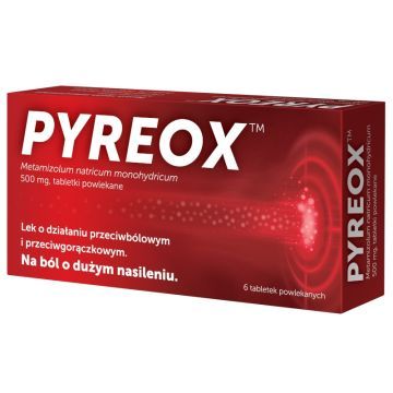 Pyreox, 500 mg, tabl. powl., 6 szt.