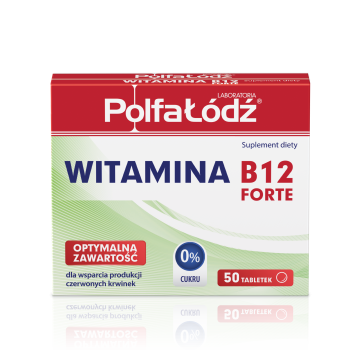 Vitaminum B12 Forte, Polfa Łódź, 10 µg, tabletki, 50 szt.