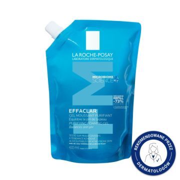 La Roche-P Effaclar Foaming Gel, żel oczyszczający dla skóry skłonnej do trądziku, refill, 400 ml