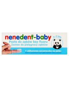 Nenedent Baby, pasta do zębów bez fluoru, 20 ml + szczoteczka