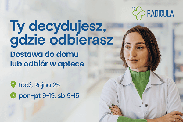 Baner gł&oacute;wny informujący o dostawie do domu lub odbiorze w aptece